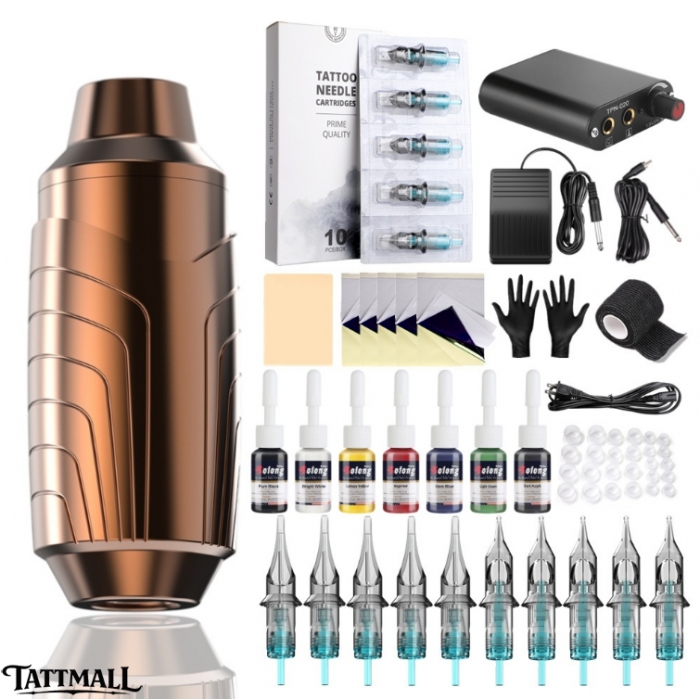 Tattoo Machine Kit TBQ32P162 Stroke Wireless Tattoo Machine with 1 Batteries & 10PCS Cartridges Tattoo Machine Kit TBQ32P162 Stroke Wireless Tattoo Machine with 1 Batteries & 10PCS Cartridges